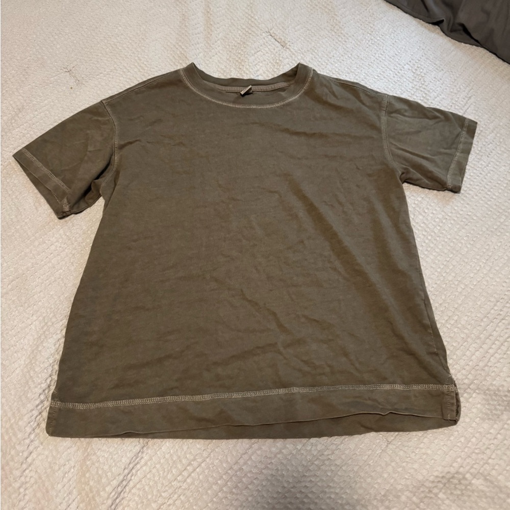Old Navy Green Short Sleeve Tee Classic Cotton
